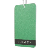 Groene Glitter, Glitter Achtergrond, Jouw naam Luchtverfrisser (Links)