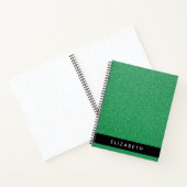 Groene Glitter, Glitter Achtergrond, Jouw naam Notitieboek (Binnen)