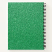 Groene Glitter, Glitter Achtergrond, Jouw naam Notitieboek (Achterkant)