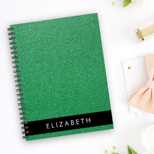 Groene Glitter, Glitter Achtergrond, Jouw naam Notitieboek