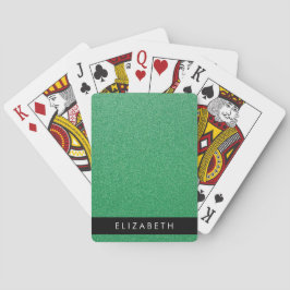 Groene Glitter, Glitter Achtergrond, Jouw naam Pokerkaarten