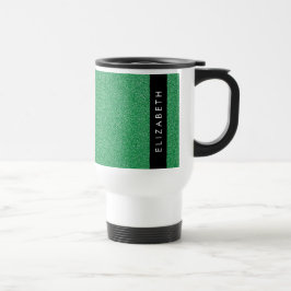 Groene Glitter, Glitter Achtergrond, Jouw naam Reisbeker