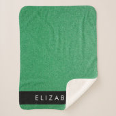 Groene Glitter, Glitter Achtergrond, Jouw naam Sherpa Deken (Voorkant)