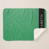 Groene Glitter, Glitter Achtergrond, Jouw naam Sherpa Deken (Voorkant (horizontaal))
