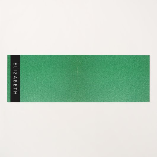 Groene Glitter, Glitter Achtergrond, Jouw naam Yogamat (Voorkant (horizontaal))