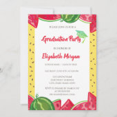 Groene Glitter Graduation Cap, Watermeloen Afstude Kaart (Voorkant)