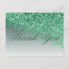 Groene Glitter Green Shades Bedankt Briefkaart