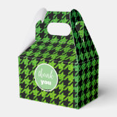 groene glitter houndstooth bedankdoosjes (Voorkant Zijde)