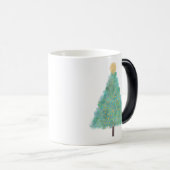 Groene glitter-kerstboom magische mok (Voorkant rechts)