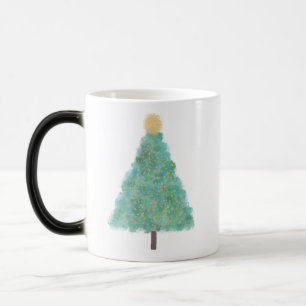 Groene glitter-kerstboom magische mok