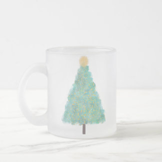 Groene glitter-kerstboom matglas koffiemok