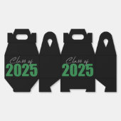 Groene Glitter Klasse van 2025 Bedankdoosjes (Ongevouwen)