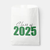 Groene Glitter Klasse van 2025 Bedankzakje (Voorkant)