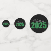 Groene Glitter Klasse van 2025 Confetti (Voorkanten)