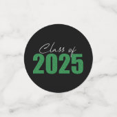 Groene Glitter Klasse van 2025 Confetti (Kleine voorkant)