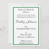 Groene Glitter Klasse van 2025 Foto Open Huis Kaart (Achterkant)