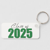 Groene Glitter Klasse van 2025 Sleutelhanger (Voorkant)
