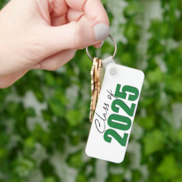 Groene Glitter Klasse van 2025 Sleutelhanger
