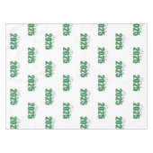Groene Glitter Klasse van 2025 Tafelkleed (Voorkant (Horizontaal))