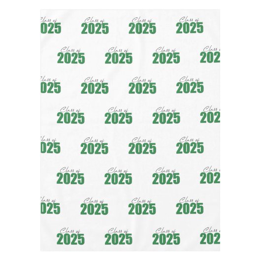 Groene Glitter Klasse van 2025 Tafelkleed (Voorkant)