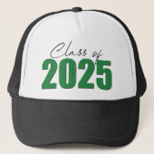 Groene Glitter Klasse van 2025 Trucker Pet (Voorkant)