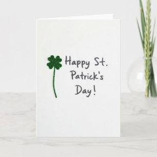 Groene Glitter Klaverkaart Kaart