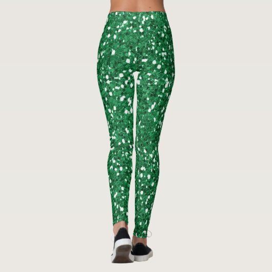 Groene glitter leggings (Achterkant)