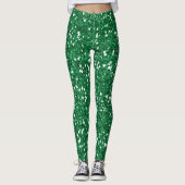 Groene glitter leggings (Voorkant)