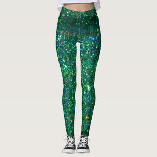 Groene Glitter-Leggings Leggings