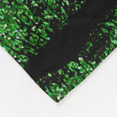 Groene Glitter Lips #2 Fleece Deken (Hoek)