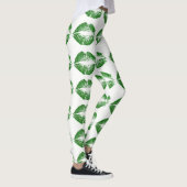 Groene Glitter Lips Leggings (Rechts)