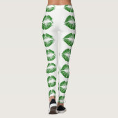 Groene Glitter Lips Leggings (Achterkant)