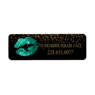 Groene Glitter Lips - Reorder Etiket