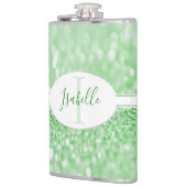 Groene Glitter-maatkolf Heupfles (Links)