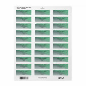 Groene Glitter Moderne Verlopende Retouradres Etiket (Full Sheet)