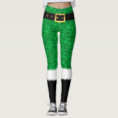 Groene glitter, mousserende sinteren met kerst leggings (Voorkant)