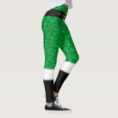 Groene glitter, mousserende sinteren met kerst leggings (Rechts)