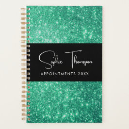 Groene glitter nieuwjaar planner