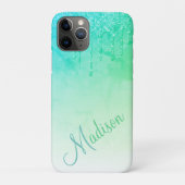 Groene Glitter Ombré Glam Sparkles Case-Mate iPhone Case (Achterkant)