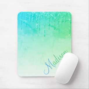 Groene Glitter Ombré Glam Sparkles Muismat