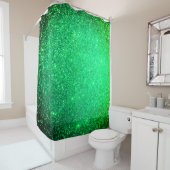 Groene glitter ombre kleurrijke heldere kool douchegordijn (In situ)