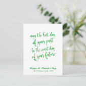Groene Glitter Oude Ierse Zegen St. Patrick's Dag Briefkaart (Staand voorkant)