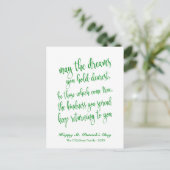 Groene Glitter Oude Ierse Zegen St. Patrick's Dag Briefkaart (Staand voorkant)