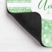 Groene Glitter personaliseer Muismat (Hoek)