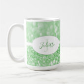 Groene Glitter personaliseert de Mok van koffie (Links)