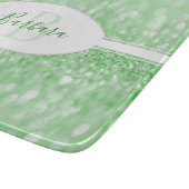 Groene Glitter Personaliseert snijraad Snijplank (Hoek)