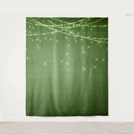 Groene Glitter Photo Booth Backfrop Tapestry Wandkleed (Voorkant)
