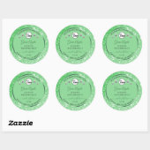 Groene Glitter Product Labels met Logo Rhinestones (Vel)