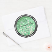 Groene Glitter Product Labels Sparkle Diamonds Log (Envelop)