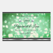 Groene Glitter Product Labels Sparkle Diamonds Log (Voorkant)
